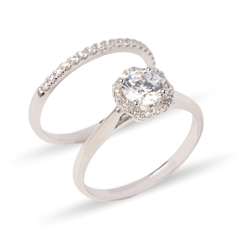 Dúo de Boda en Oro 14K con Zirconias - Imagen 2