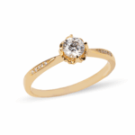 Anillo de Compromiso / Oro 14 K / Zirconias