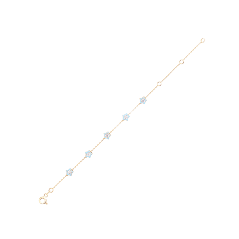 Guillo de Bebé con Estrellas reversibles  / Oro 14K - Imagen 2