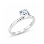 Anillo de Compromiso en Oro Blanco 14K | Diamante de Laboratorio | Corte redondo