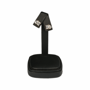 Aretes dormilonas “Tú y Yo” corte pera y baguette en oro 14K con zirconias brillantes