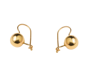 Dormilonas bolita tipo argolla 14K