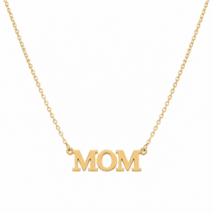 cadena mom oro 14k minimalista para mama