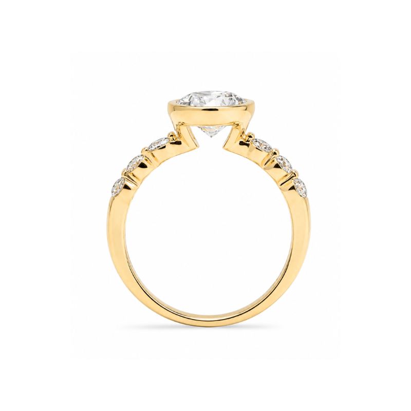 Anillo de Compromiso Lab Grown Oval 2.04 ct Oro 14K - Imagen 4
